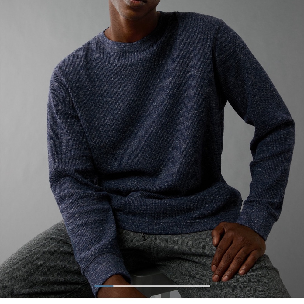 American Eagle Long-Sleeve Waffle Tee